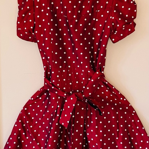 Diane von Furstenberg Silk Tafetta Polka Dot Party Dress Romantic Feminine - Picture 11 of 12